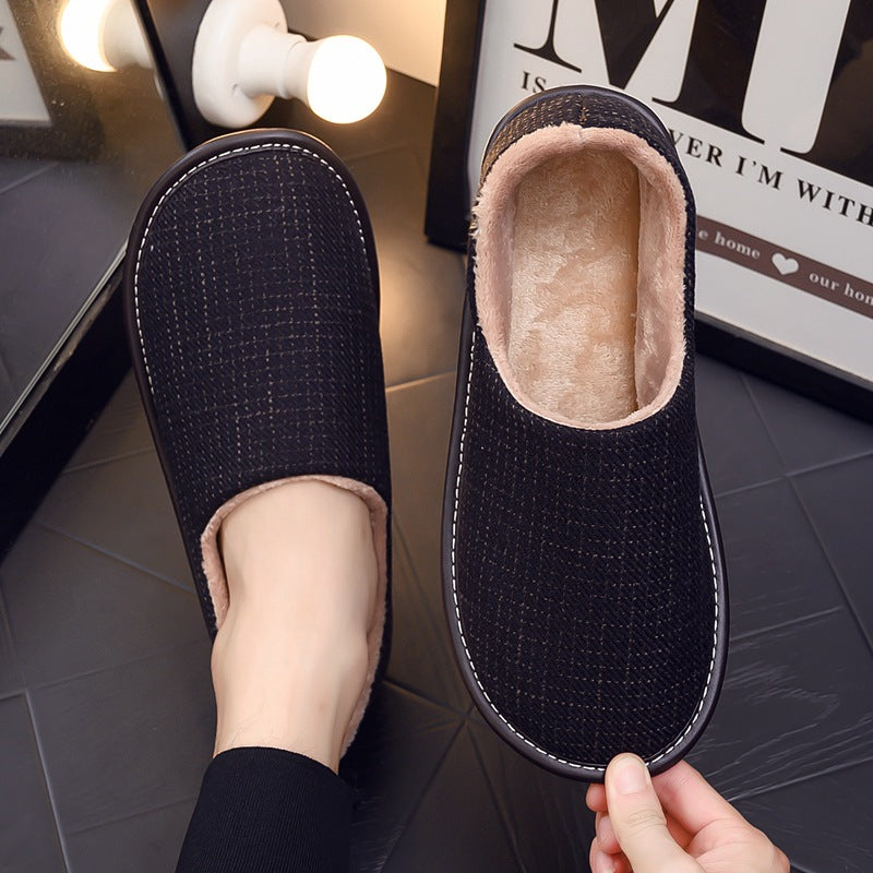 Fabric Cotton Slippers Bag With Platform
