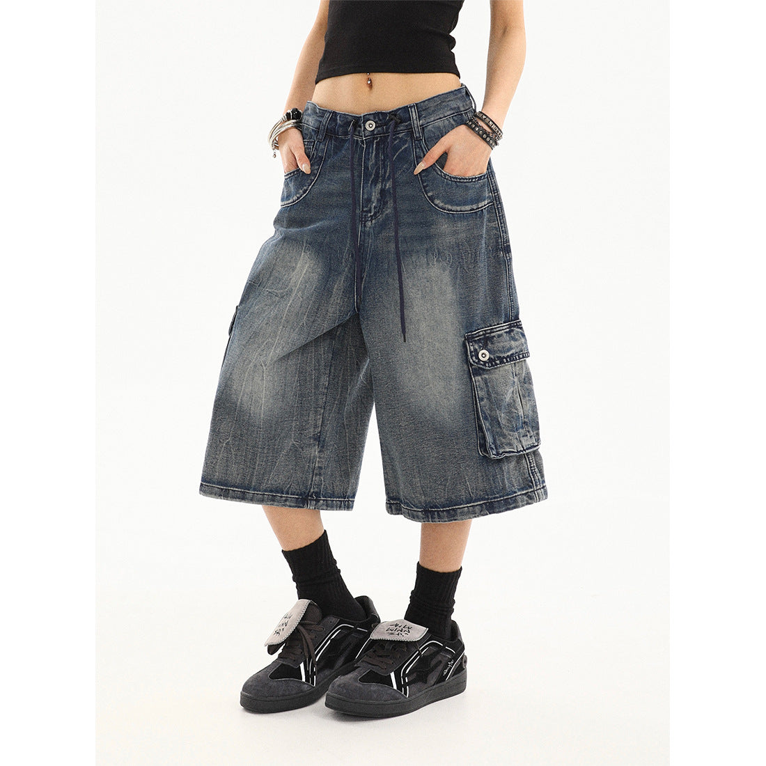 Womens Relaxed-fit Straight-leg Pants With Multiple Pockets In An American Style