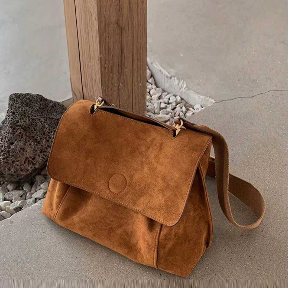 Fabric Women's Bag Stylish And Simple New Retro Solid Color
