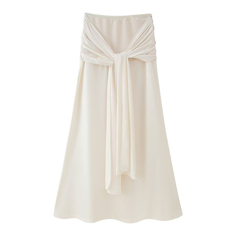 Fashionable Elegant Sexy Floral Decorated Strapless Top And Skirt
