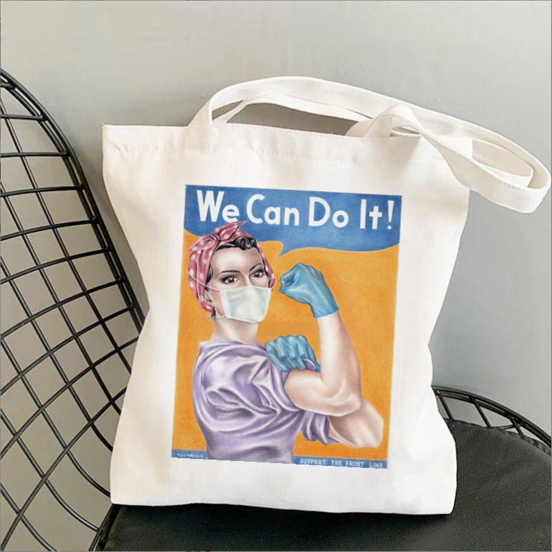 Nursing Printed Canvas Bag