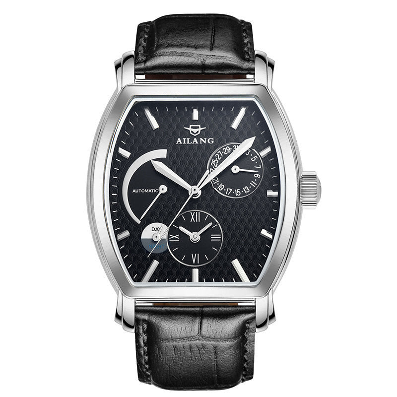 wine barrel type waterproof automatic mechanical watch