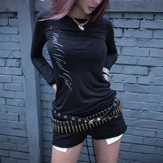 European And American Style Sexy All-matching Slim Long Sleeve Top Women