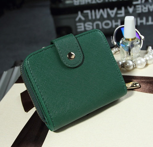 Women's Short Wallet Women's Korean Zip Twist Wallet Cross Cross Wallet Wallet