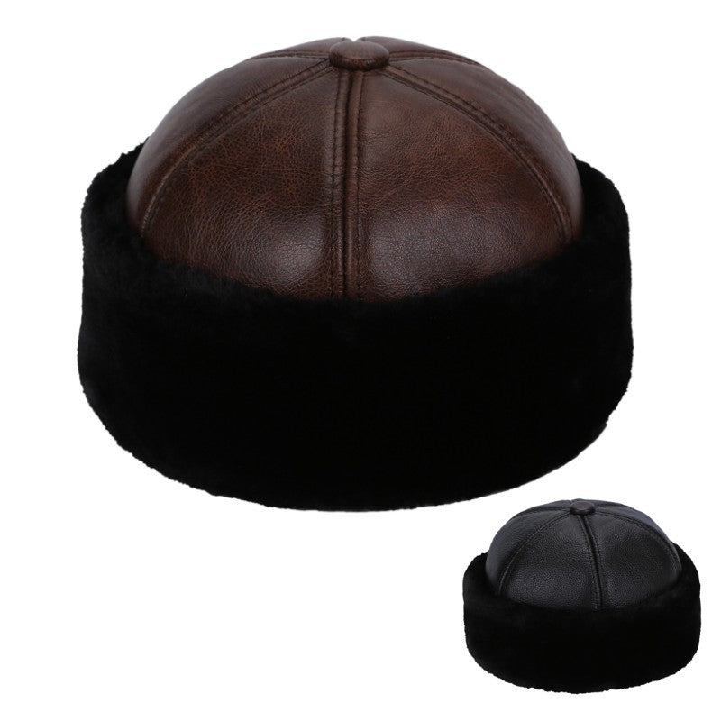 Haining Genuine Leather Cowhide Landlord Hat
