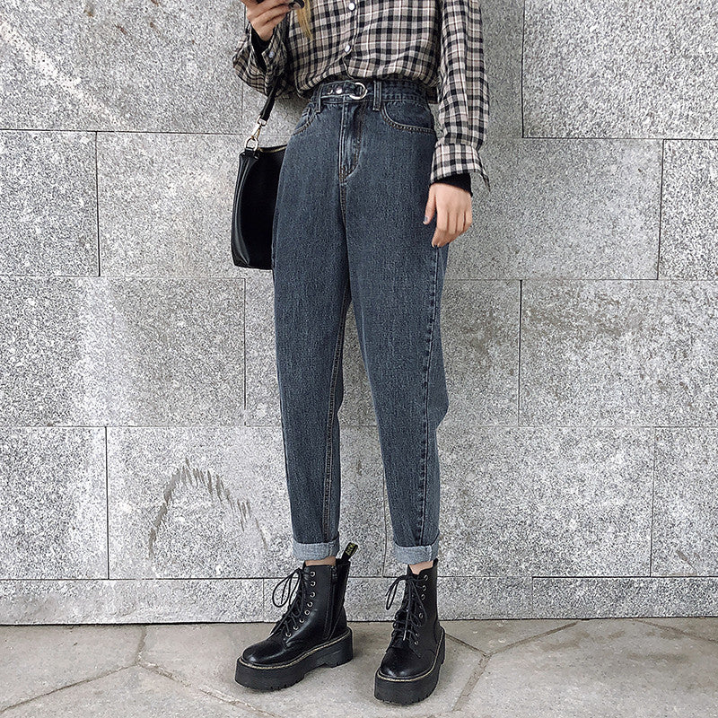 Elastic high waist loose harem pants