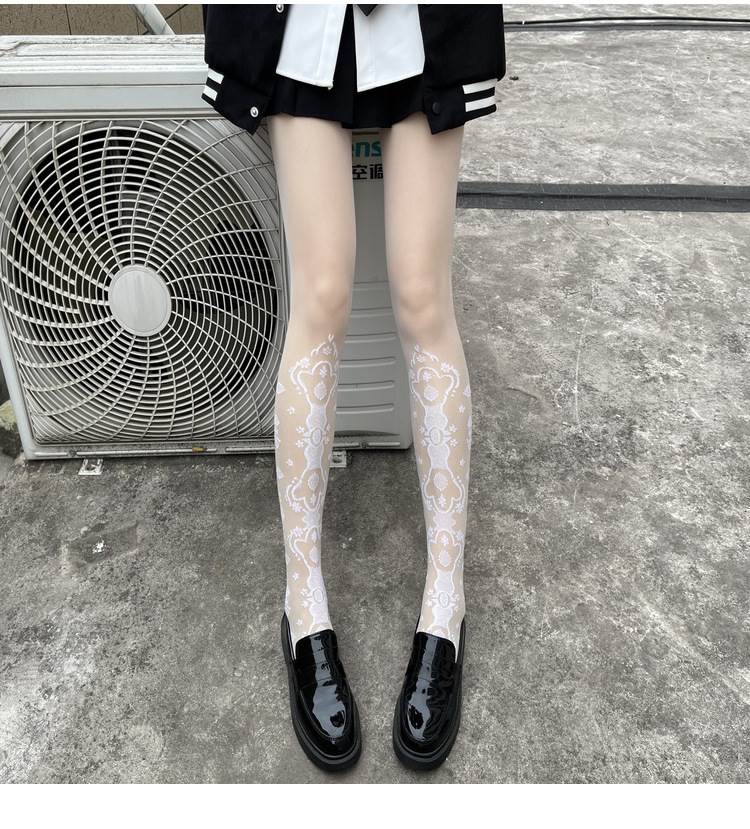 Elegant Hollow Out Flower Pantyhose   15D