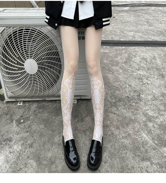 Elegant Hollow Out Flower Pantyhose   15D