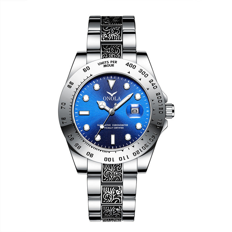 Men's steel band quartz watch