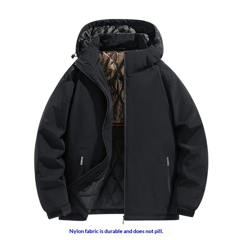 Men's Plus-Size Casual Thermal Cotton Padded Jacket For Winter