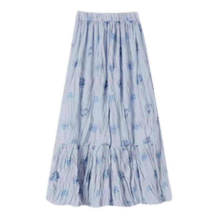 French-style Irregular Tie-Dye Dress And Skirt Set For Women