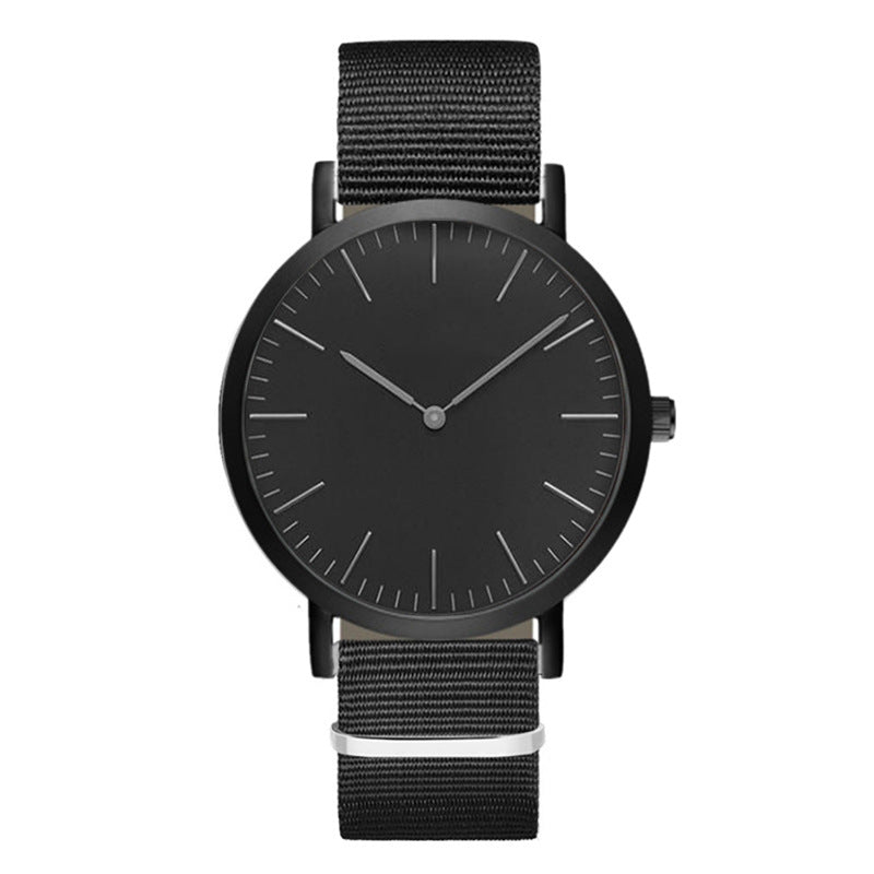 Steel strap watch double needle rose gold ultra-thin quartz men's watch