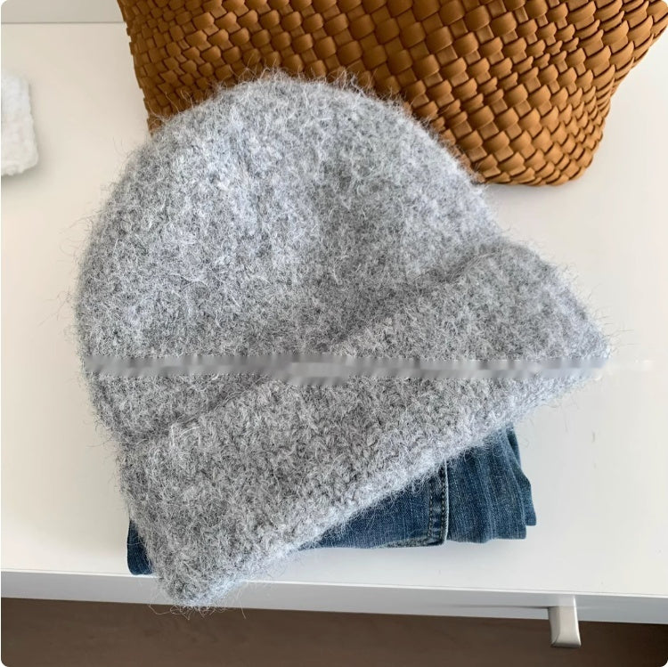 Alpaca Knit Woolen Hat Children Autumn And Winter Loose Large Version Retro Simple