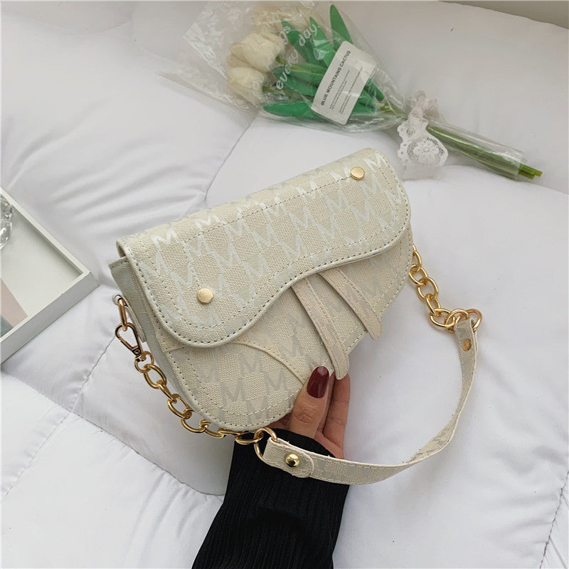 Casual Women's Single Shoulder Simple Saddle Bag