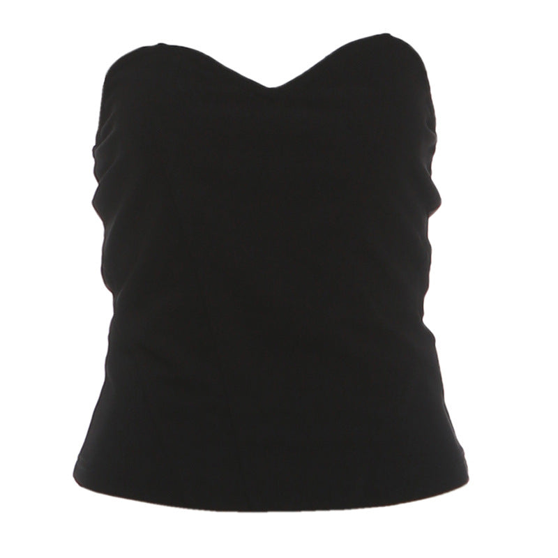 Womens Figure-flattering Slimming Tube-top And Skirt Set