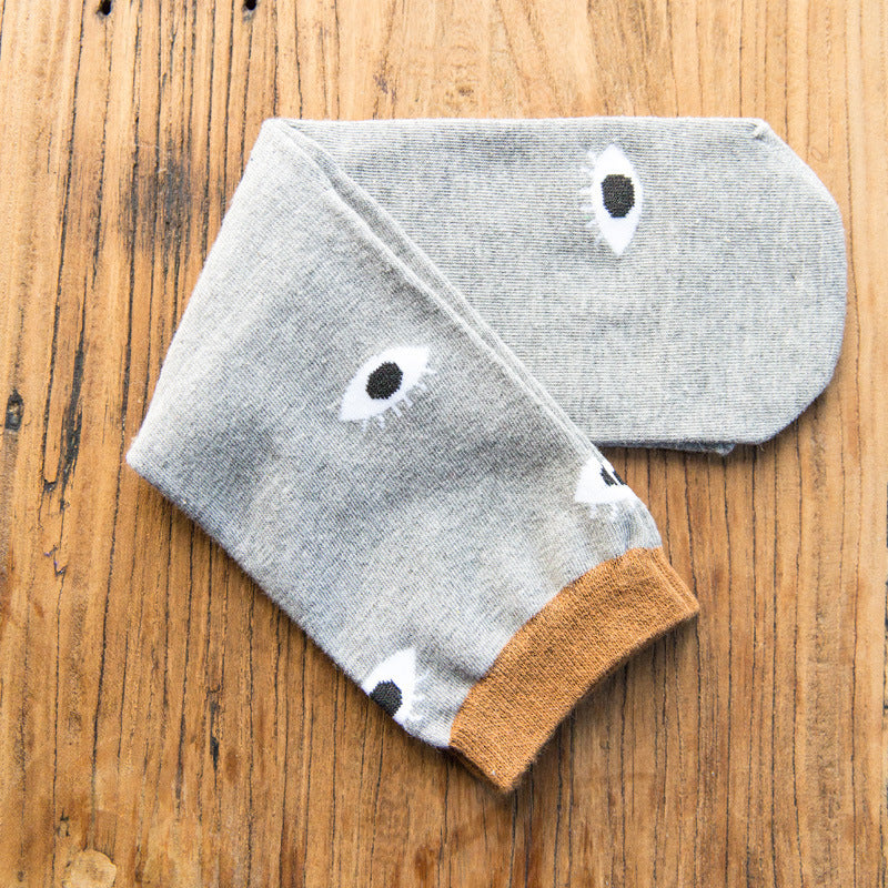 Men's Mid-calf Length Sock Creative Eyes Men's Socks Autumn And Winter Cotton Sock