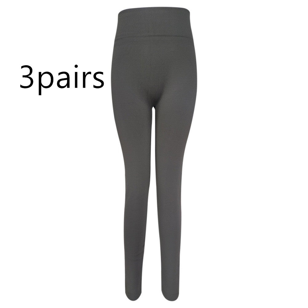 Superstræk Sømløse Strikkede Børstede Leggings