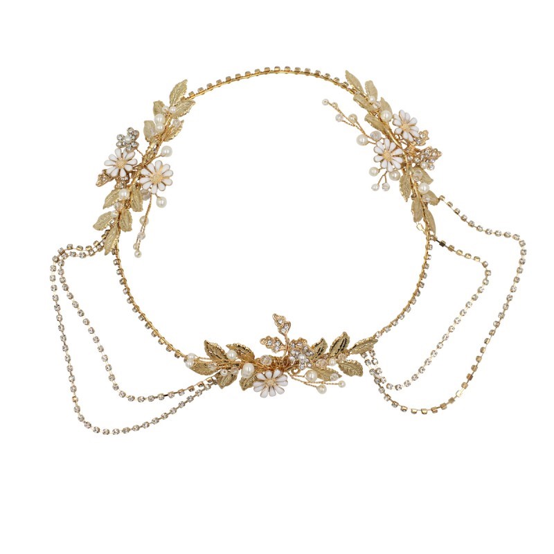 Chain bridal headband handmade bridal headband