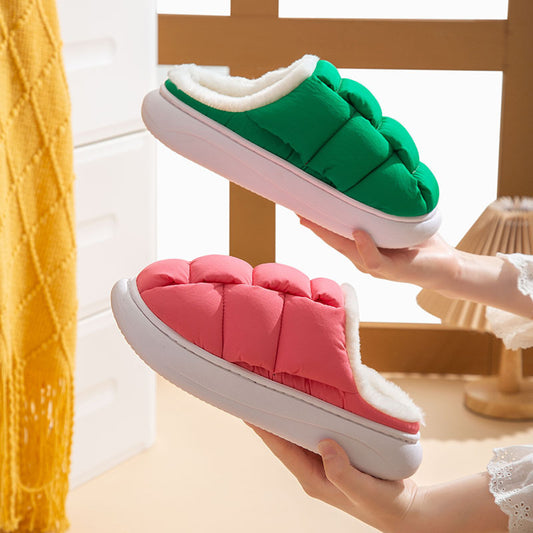 Women's Winter Square Bread Cotton Slippers