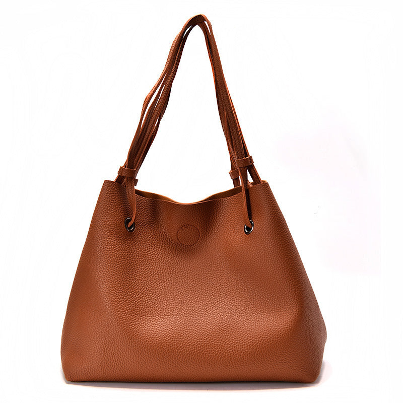 Picture two piece bag new spring and summer Korean fashion embossed single shoulder bag hand raisins mother bag bag