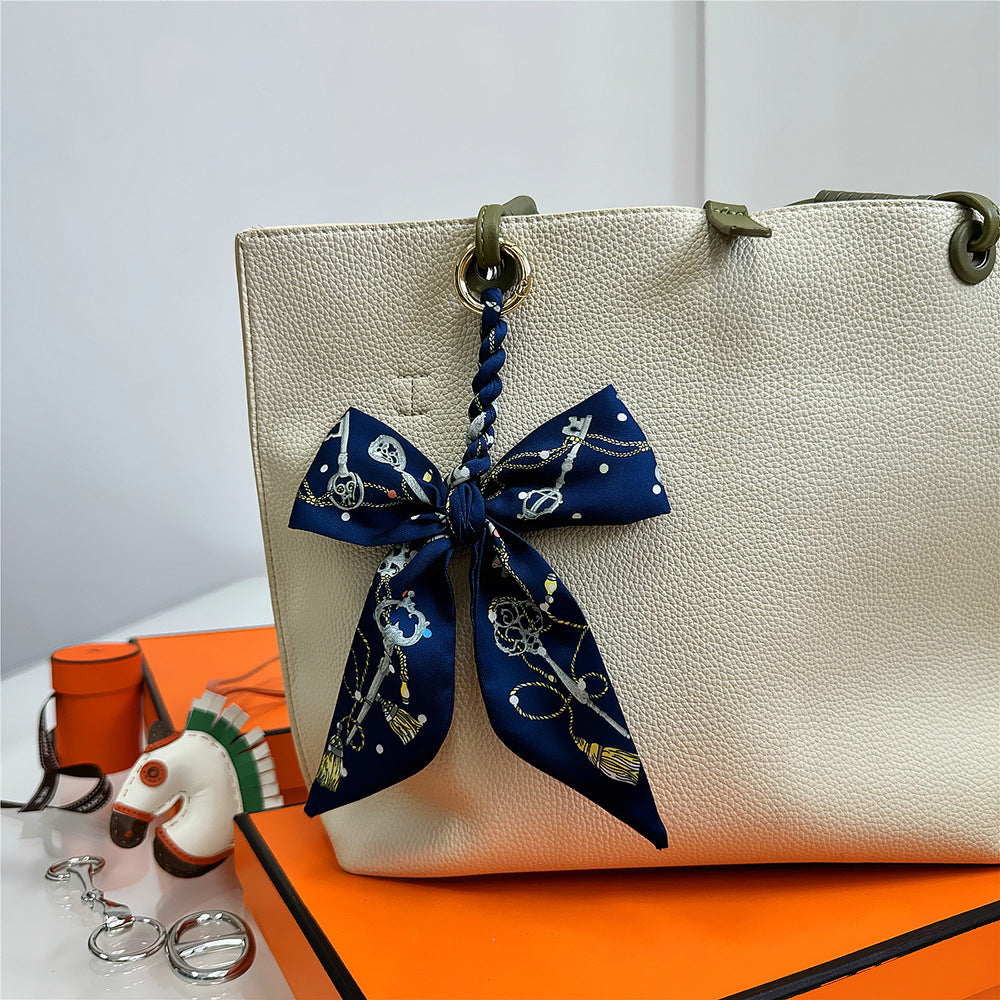 Women's Polyester Bag Decorative Scarf Pendant