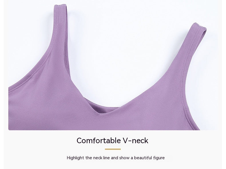 U-shaped Beauty Back Nude Feel Yoga Straps Chest Pad
