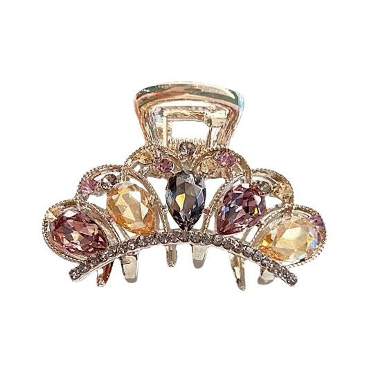 Women's Alloy Crystal Crown Hairpin Headdress