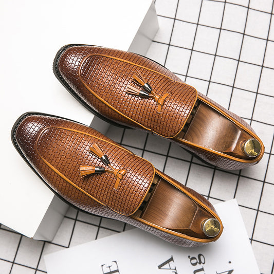 Spidse Slip-on Herresko i Læder