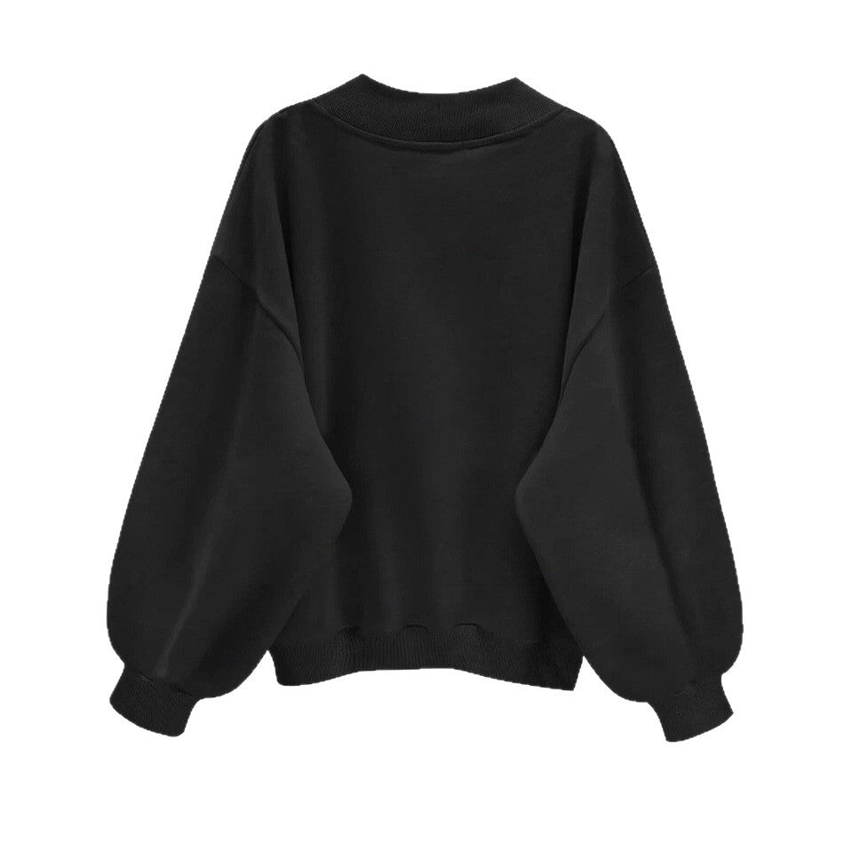 Korean Style Casual Loose All-match V-neck Top