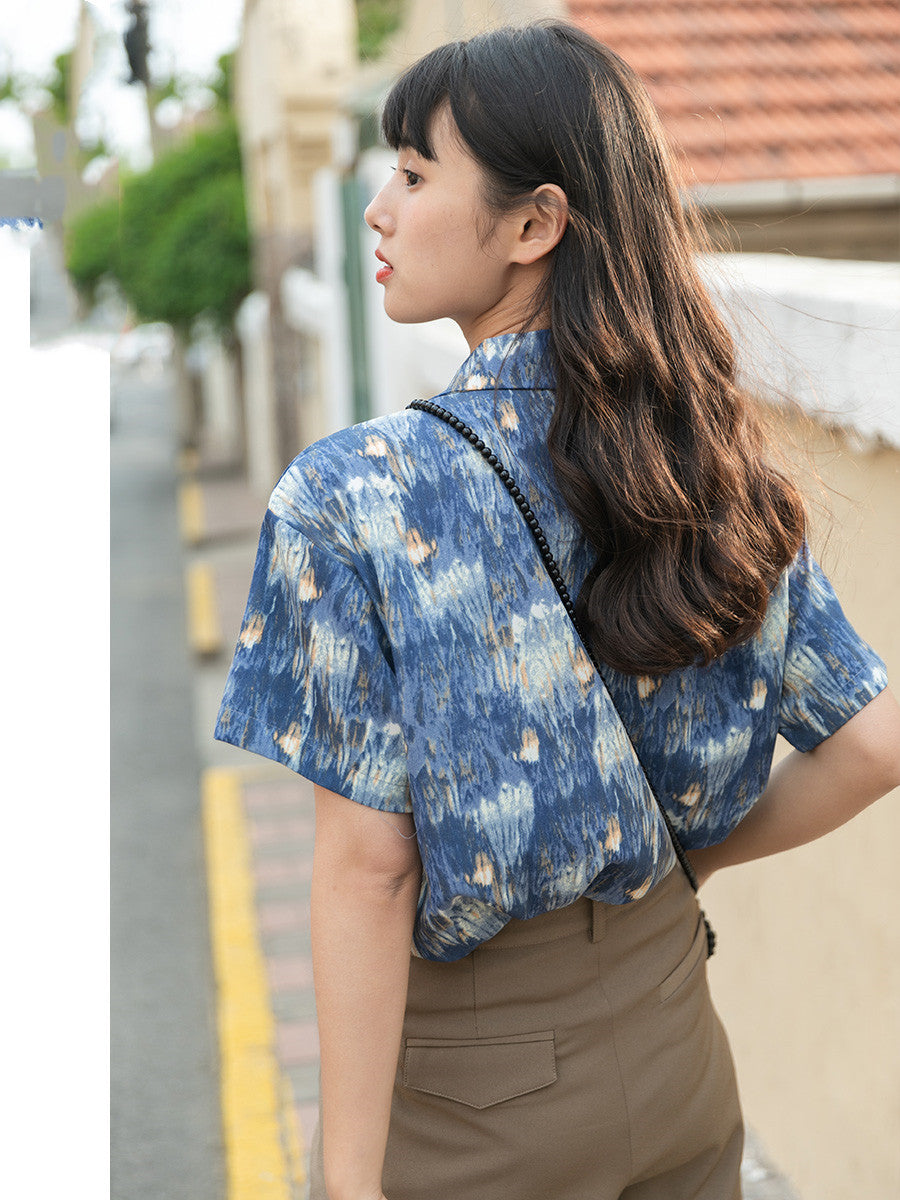 Loose And Slim Korean Style Top Casual Seaside Shirt