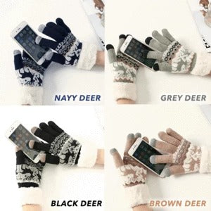 Double thickening plus velvet winter warm gloves