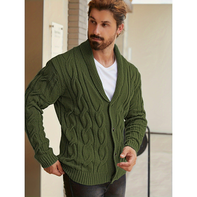Strikket cardigan med print Afslappet langærmet sweater