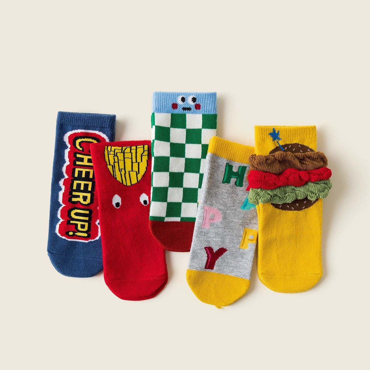 Of Cute Cartoon Children's Socks 5 Pairs