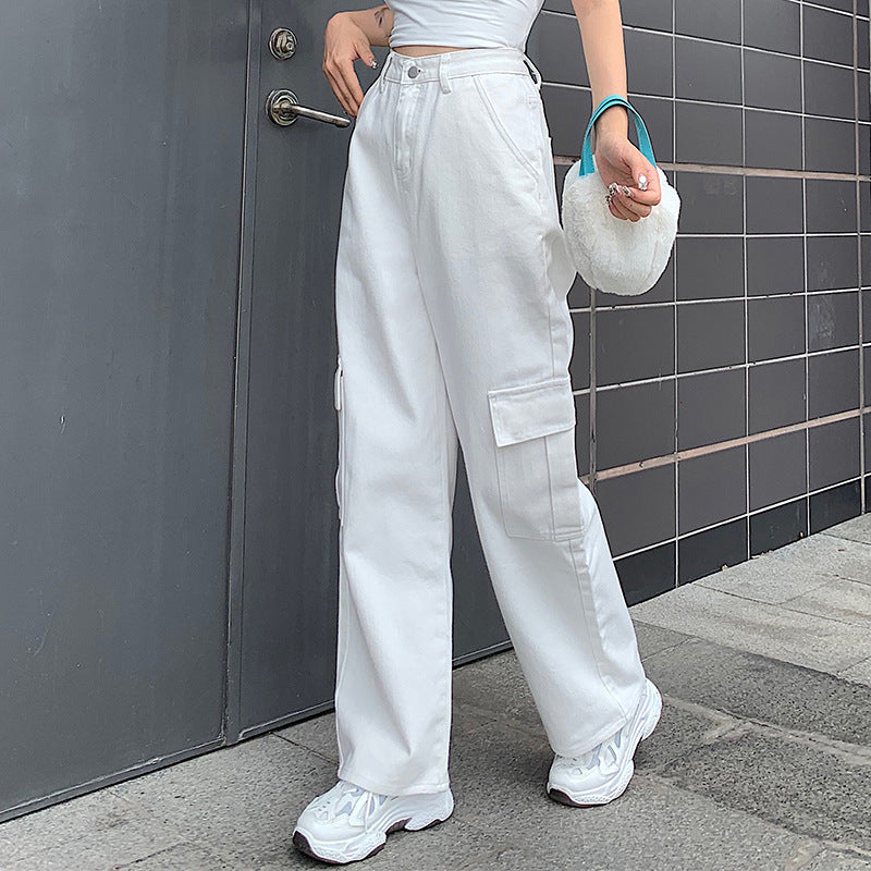 Super fire drape mopping straight-leg pants