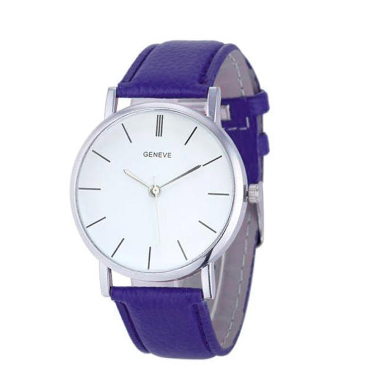 Belt Geneva Sport Watch PU Leather Strap