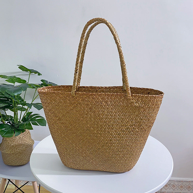 Pastoral Style Handmade Bag Decoration Flower Basket Sea