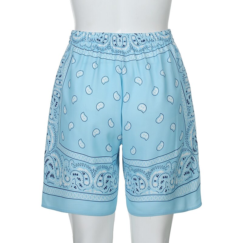 Fashion Trendy Women's Pants Printed Hip-Hop Loose Lace-Up Shorts Women Summer