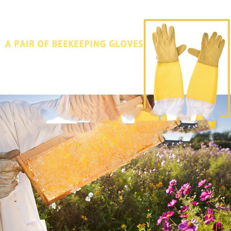 Yellow Fourdrinier Sheepskin Gloves for Beekeeping