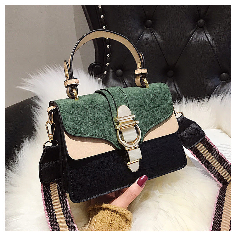 One shoulder retro matte small square bag