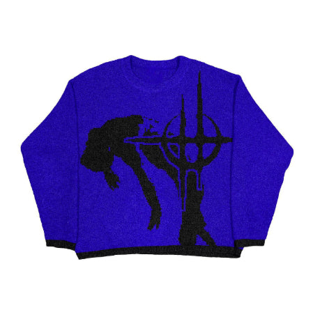 Retro Trendy Jacquard Pullover Sweater Top For Women
