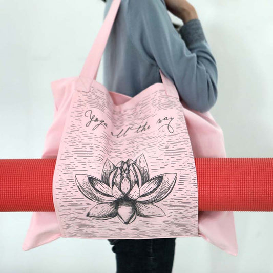 Large Capacity Extra Thick Cotton Canvas Yoga Mat Backpack