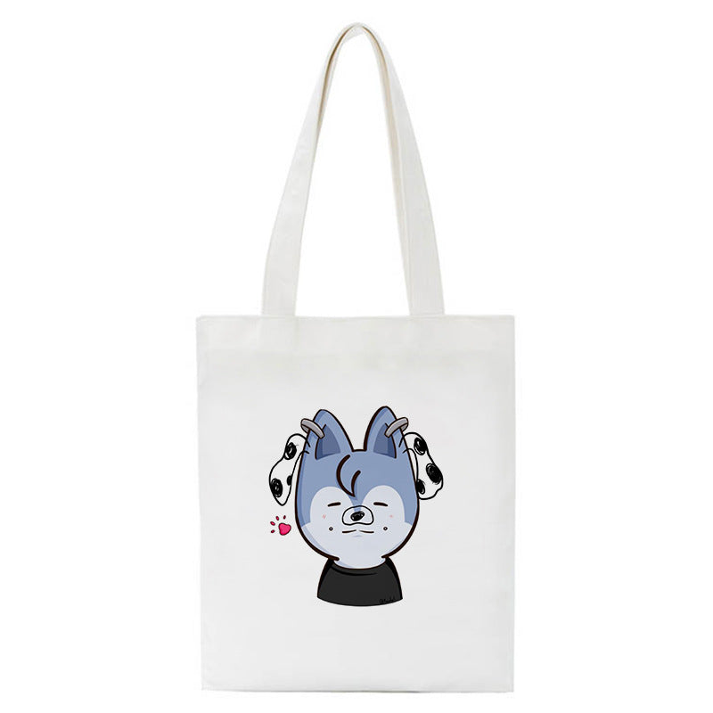 Cute Cartoon Canvas Tutor Lunch Bag