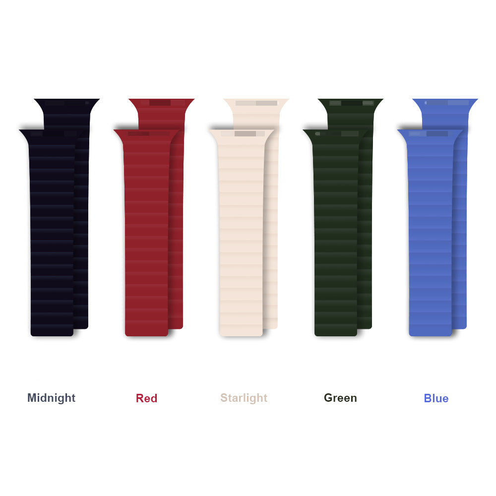 Simple Magnetic One-piece Silicone Watch Strap