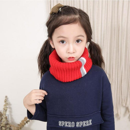 Winter wool knitting baby neck wrap