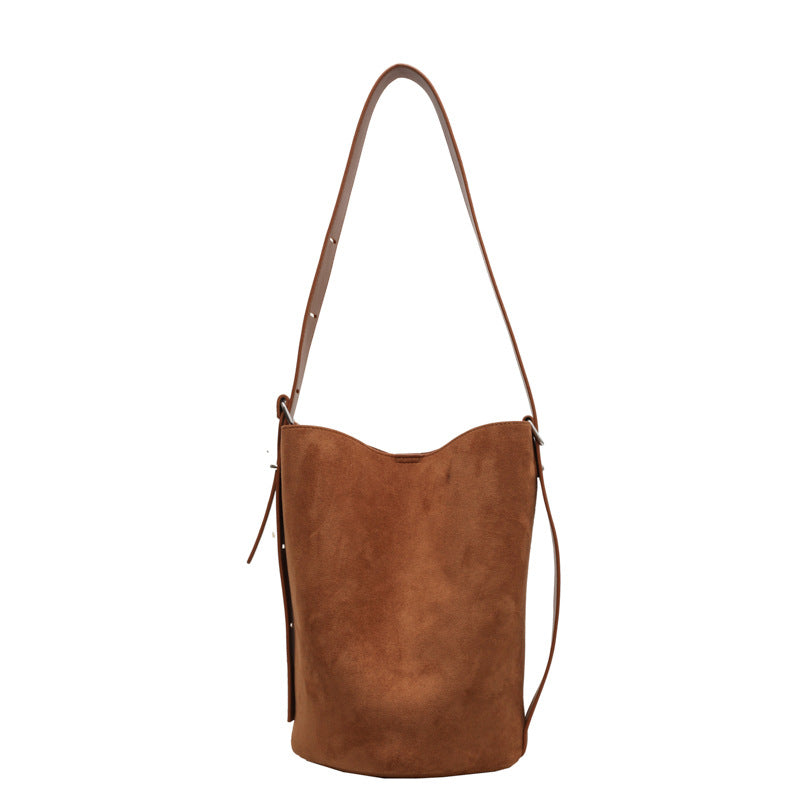 Women's Large Capacity Bag All-match Retro Frosted One Shoulder Crossbody