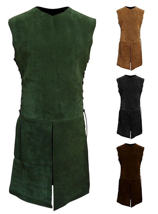 Men's Fashion Retro Renaissance Deerskin Velvet Leather