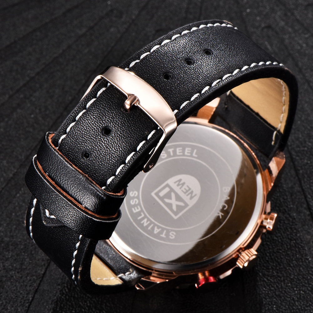 watch brand foreign trade belt calendar quartz watch Amazon's explosion spot one generation