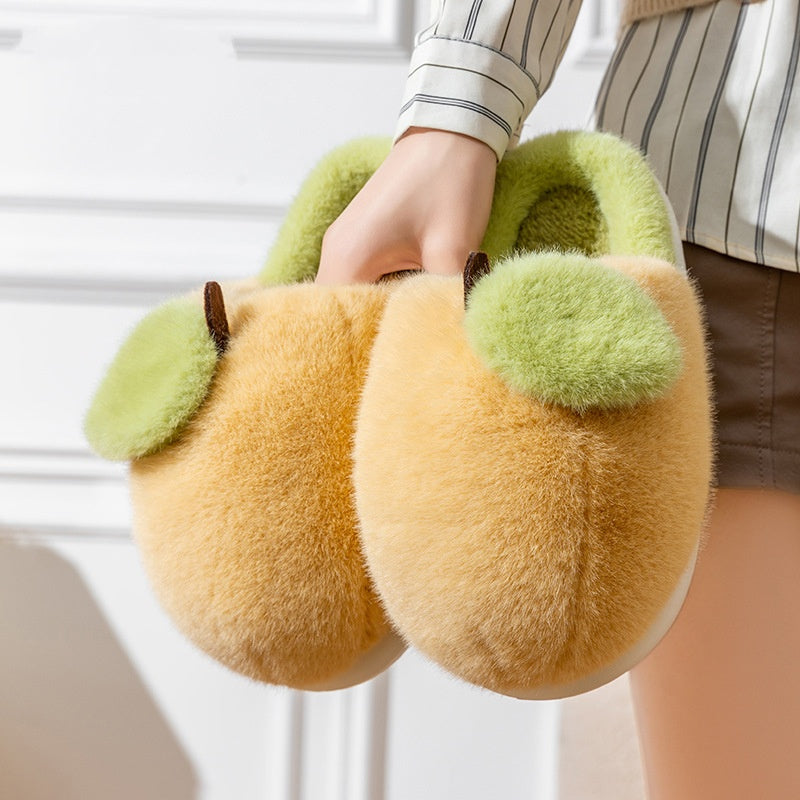 New Winter Chunky-soled Warm Plush Indoor Cotton Slippers