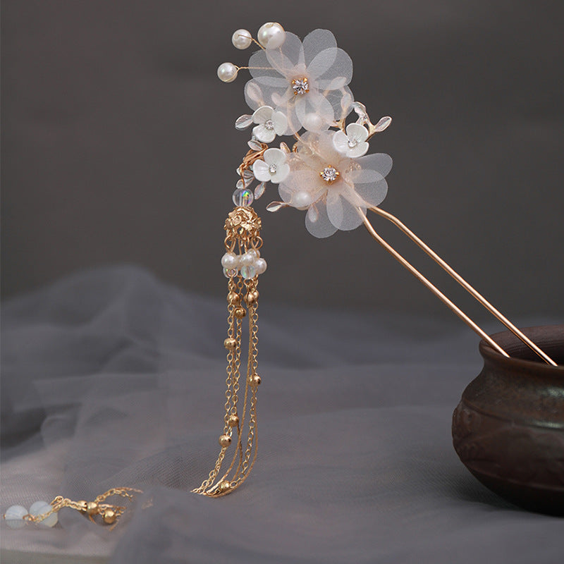 Tassel pearl hairpin