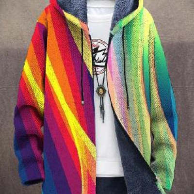 Casual Men's Zipper Hooded Cardigan Cotton-padded Jacket